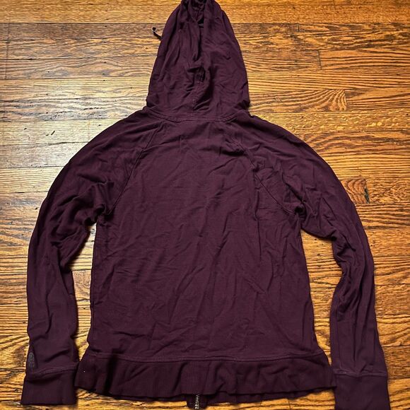 Victoria's Secret Burgundy Sweatshirt Full Zip Hoodie Angel Wings Size S Y2K - Picture 5 of 6